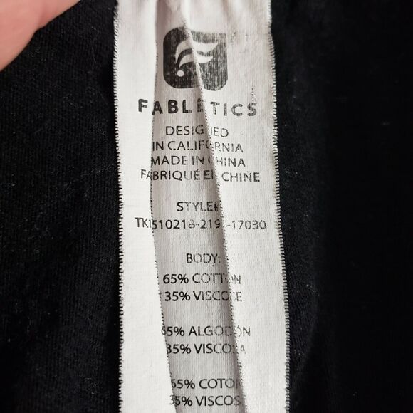 Fabletics Womens Aventura Tank Top Small Black White Constellation Pattern Razor - Picture 10 of 10